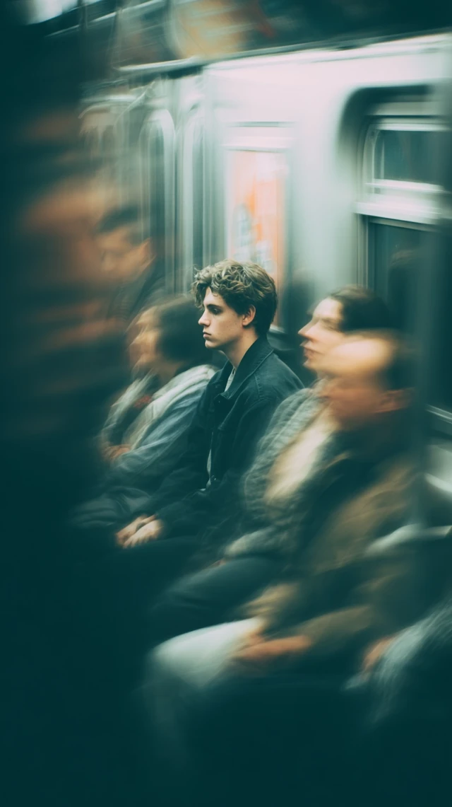 Stillness in Motion Subway Portrait