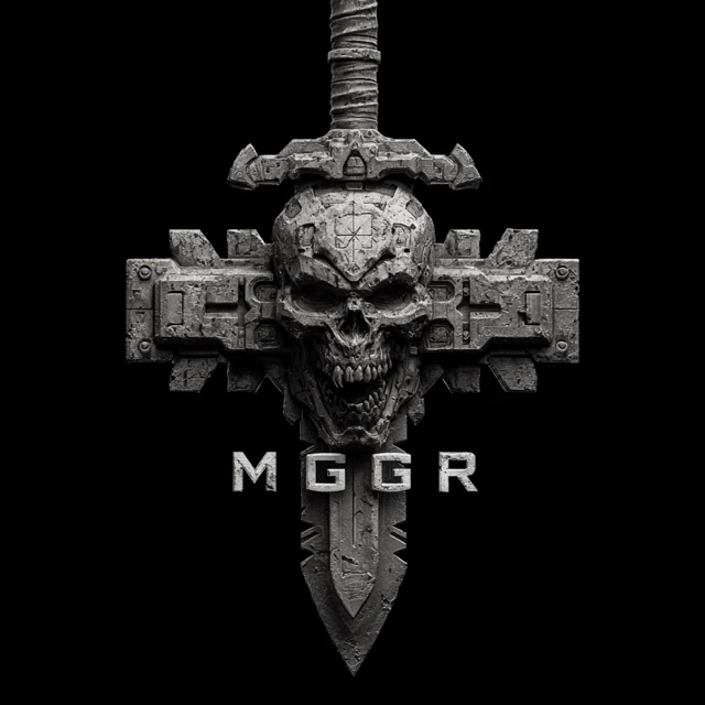MGR Record Label Logo SciFi Horror Robotic