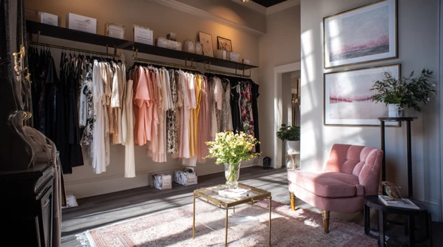 Cozy Boutique Interior Exclusive Shopping Experience