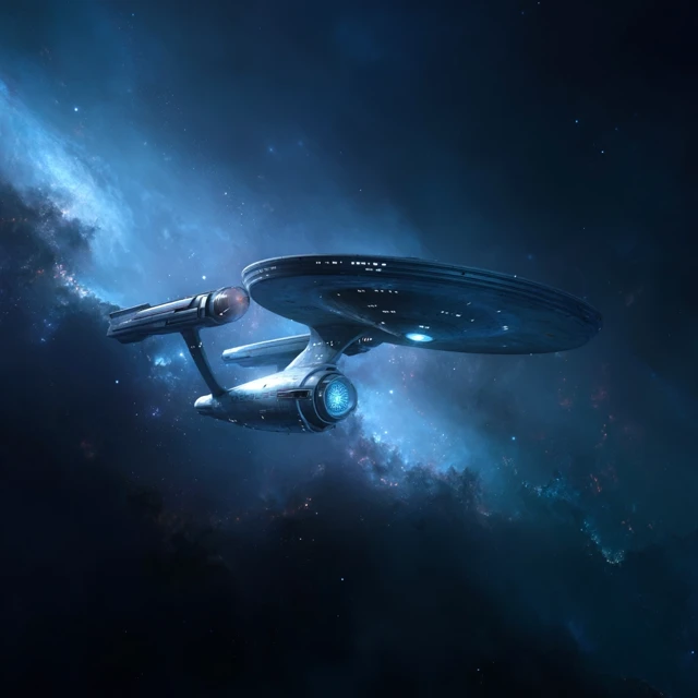 USS Enterprise in Space 4K Wallpaper