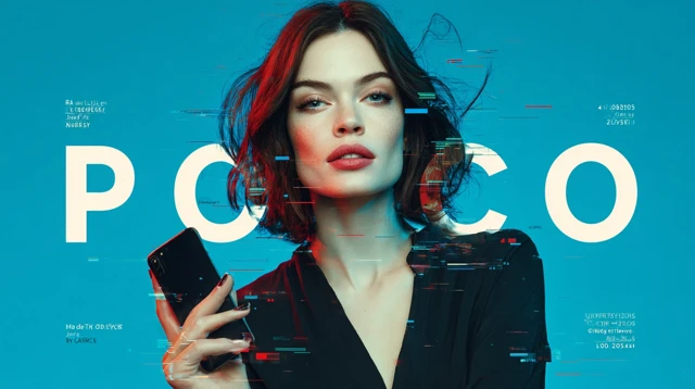 POCO Smartphone Ad Campaign Stunning Model Photo