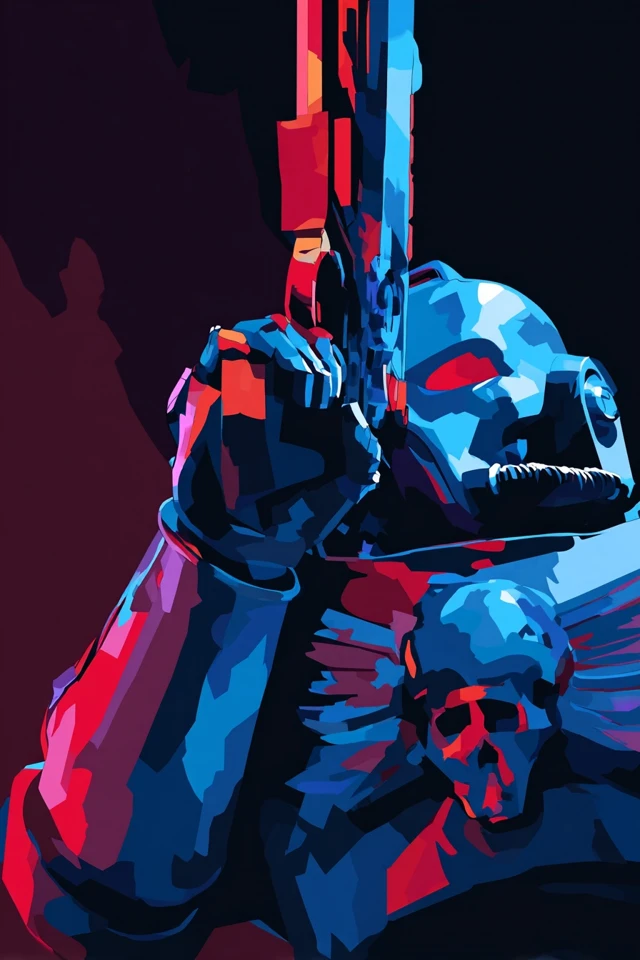 Warhammer 40k Space Marine WPAP Art
