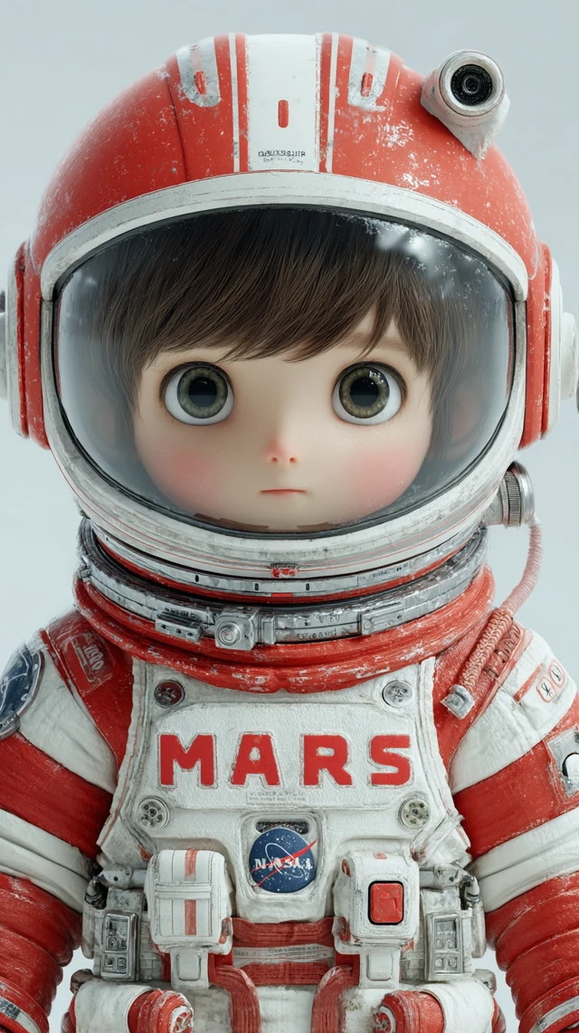 Anime Astronaut Boy in Mars Suit