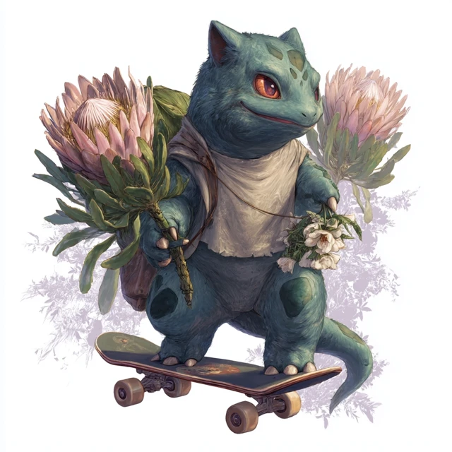 Ivysaur Skater Boi Art