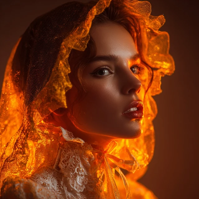 Portrait of a Woman Fashion Aesthetics Honey Light