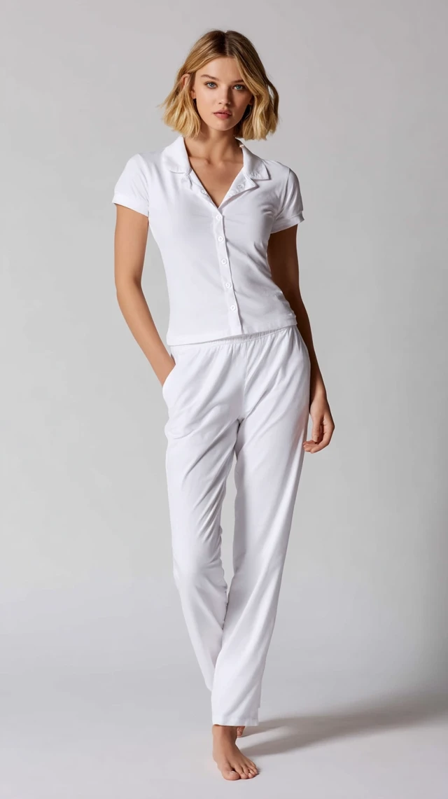 White Tracksuit for Women - Stylish Cotton Outfit