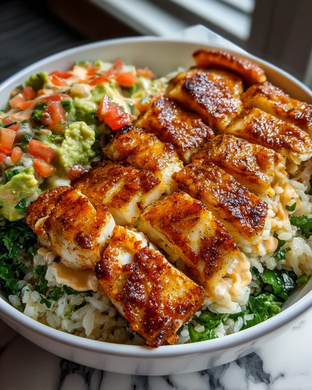 Blackened Fish Taco Bowl Recipe Delicious Food Photo
