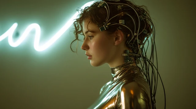 Cyberpunk Model Futuristic Fashion Photography