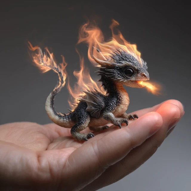 Cute Fire Breathing Dragon Miniature