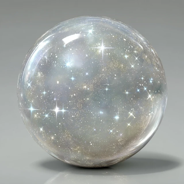 Mystical Silver Crystal Ball Enchanted Aura Fantasy Art