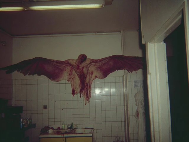 Horrific Ghoul Winged Creature Hospital Abomination Scary
