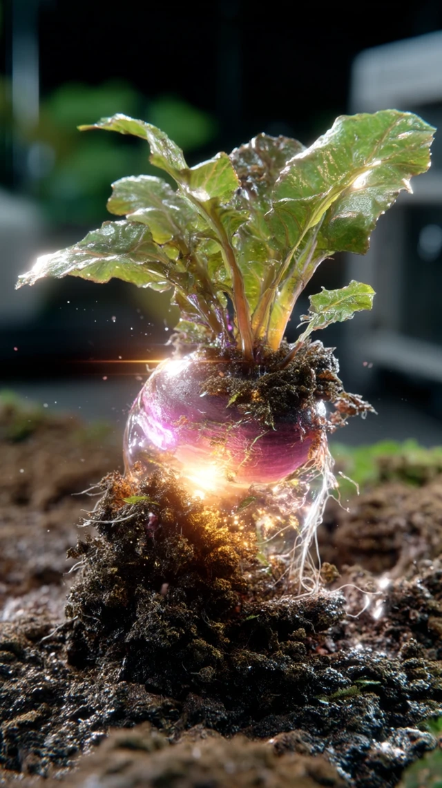 Glowing Beetroot Illustration Botanical Art