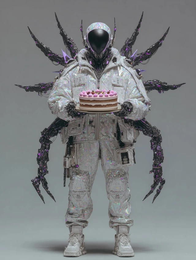Cyberpunk SpiderMan Cyborg Birthday Cake
