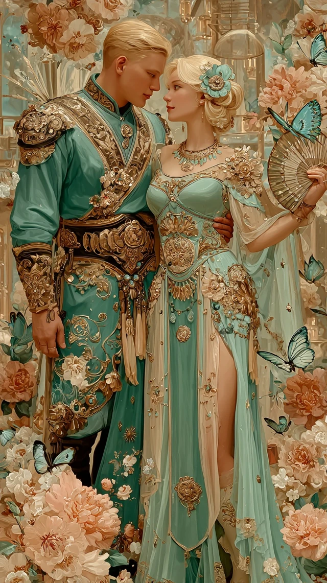 Korean Couple in Futuristic Fantasy Attire