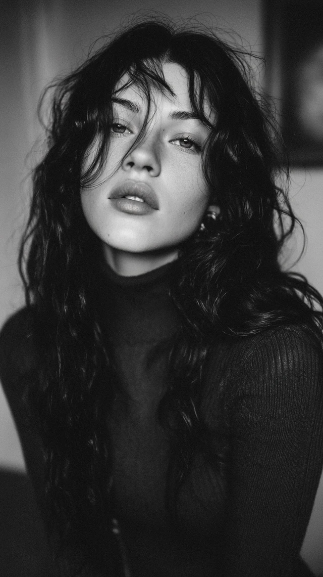 Fashion Photography Portrait with Black Hair