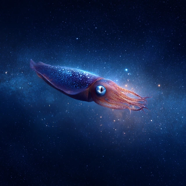 Squid in Space A Cosmic Illustration