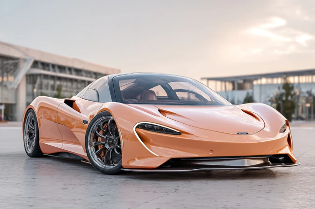Futuristic McLaren Hypercar in Papaya Orange