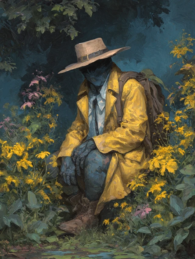 Imposter in Style Mysterious Figure with a Halo