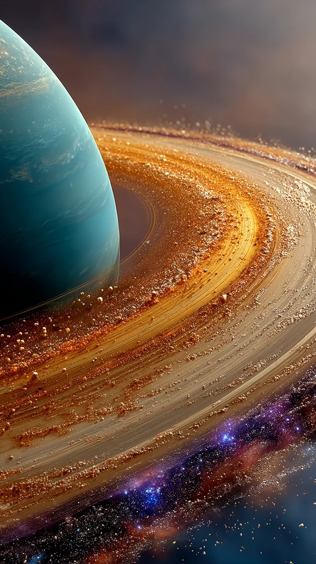 Enigmatic Planet with Swirling Dust Rings