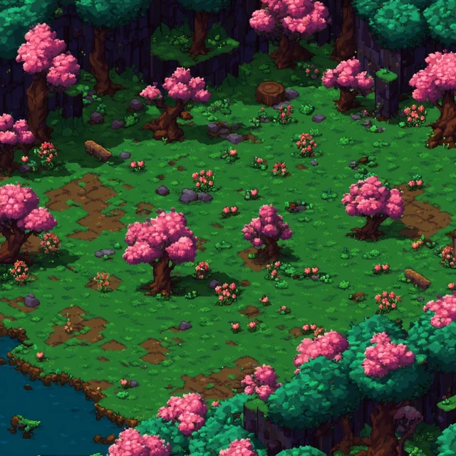 Isometric Fairy Forest Battlemap
