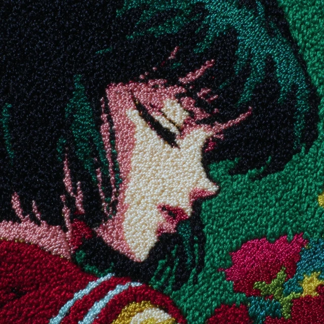 Vintage 90s Anime Sailor Saturn Embroidered Carpet