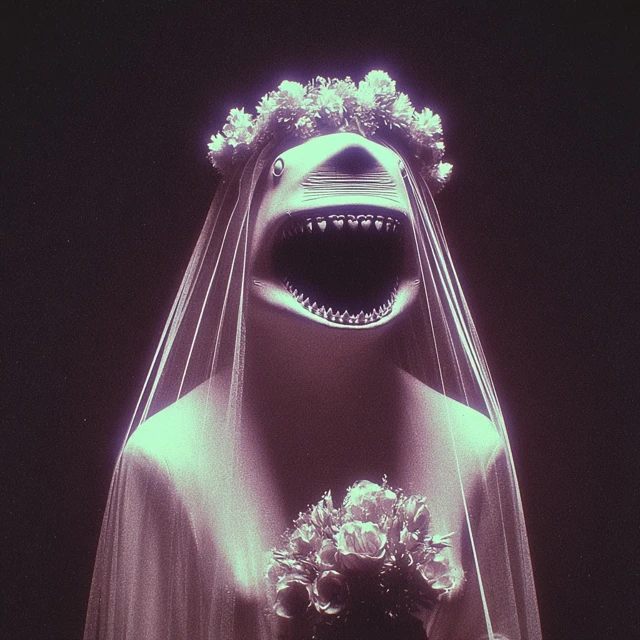Shark Bride Surreal and Spooky Wedding Portrait