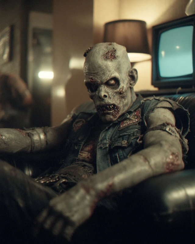 Zombie Rat Fink Horror Movie Scene Cinematic Look