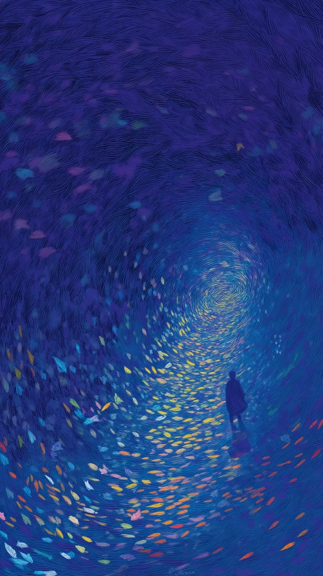 Dreamy Butterfly Tunnel Illustration