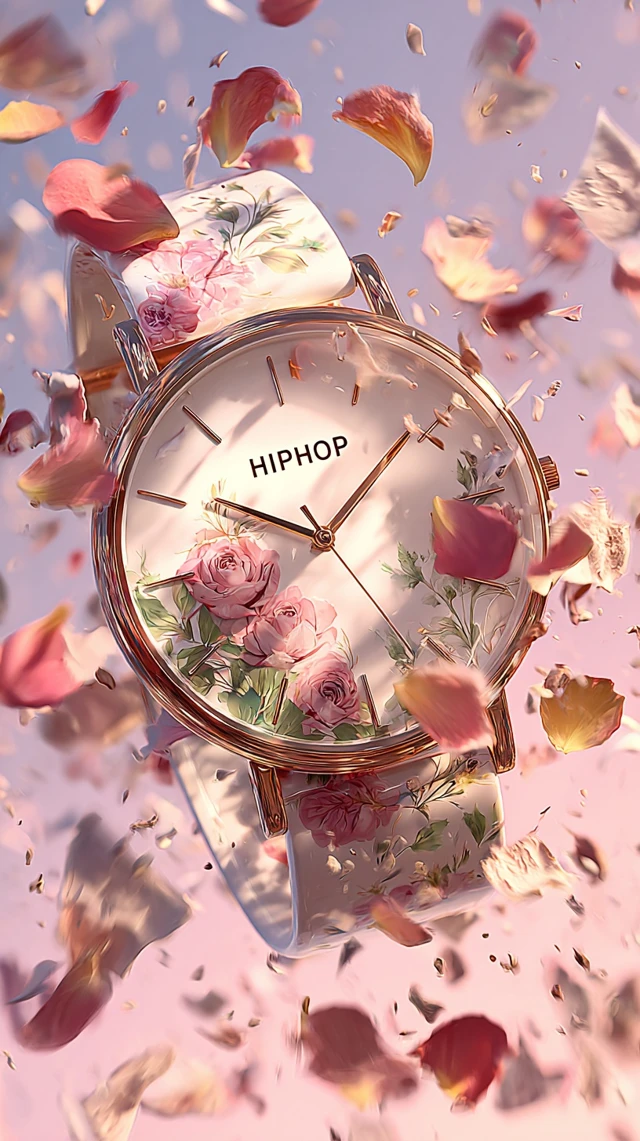 HIPPOP Watch Floral Design Elegant and Feminine