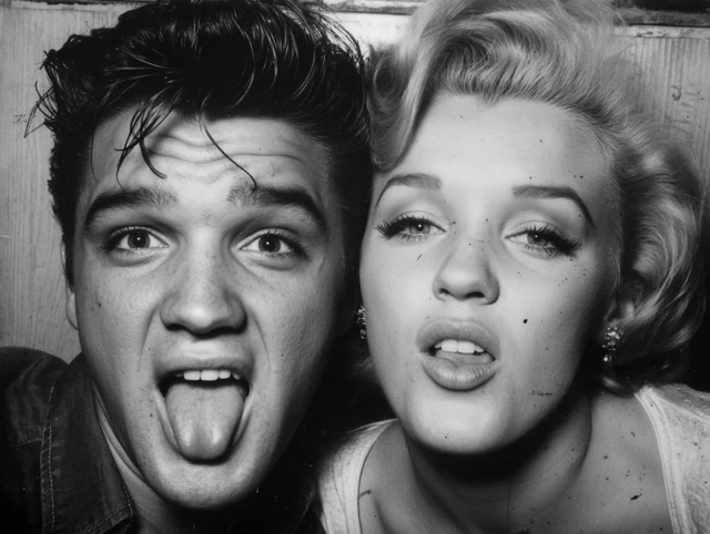 Elvis Presley and Marilyn Monroe Photo Booth Fun