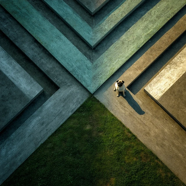 Pug Dog and Geometric Patterns in Nature