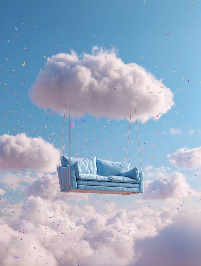Dreamy Sky Sofa Cloud Confetti Advertising