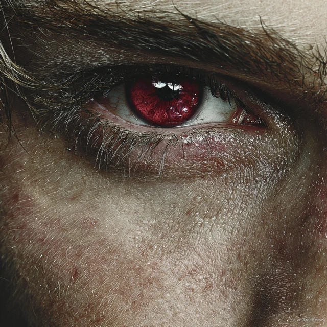 Intense Eye Gaze Hyperrealistic Close Up