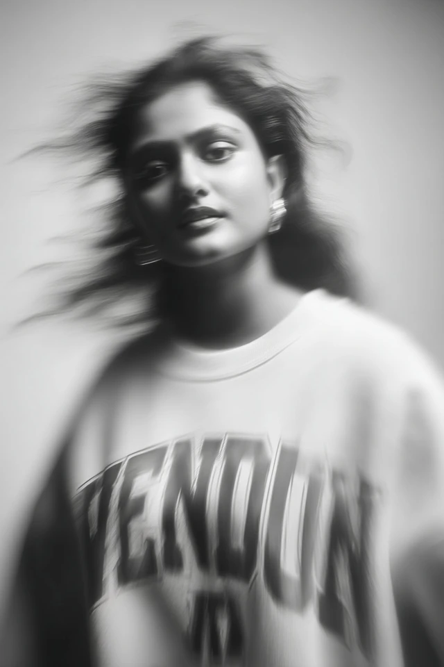Black and White Editorial Fashion Portrait