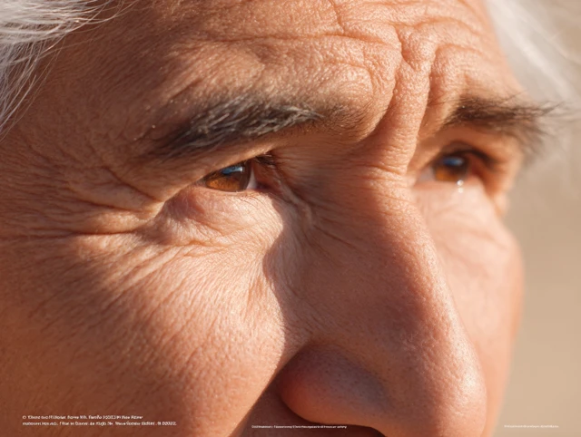 Grandmothers Face Strong Emotion Close Up