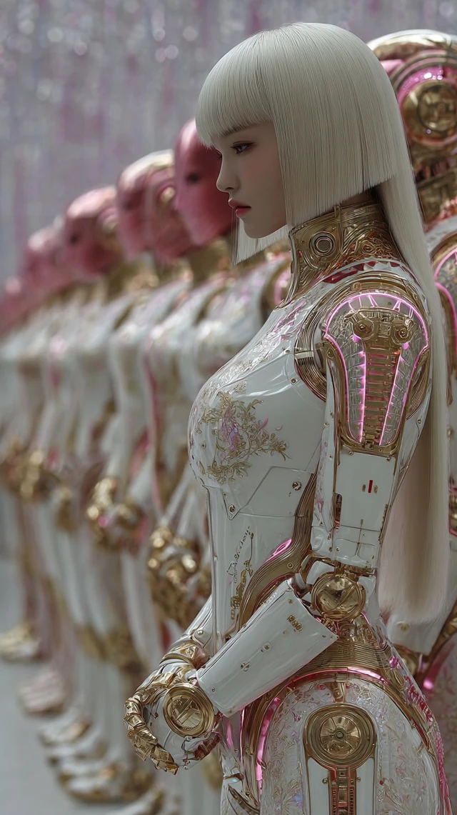Korean Female Robot Idols Futuristic Aesthetic