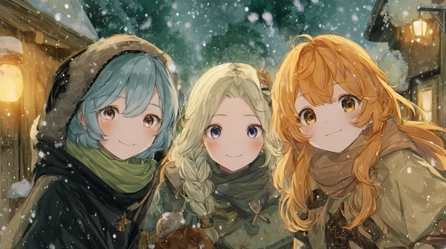 Enchanted Forest Friends Winter Anime
