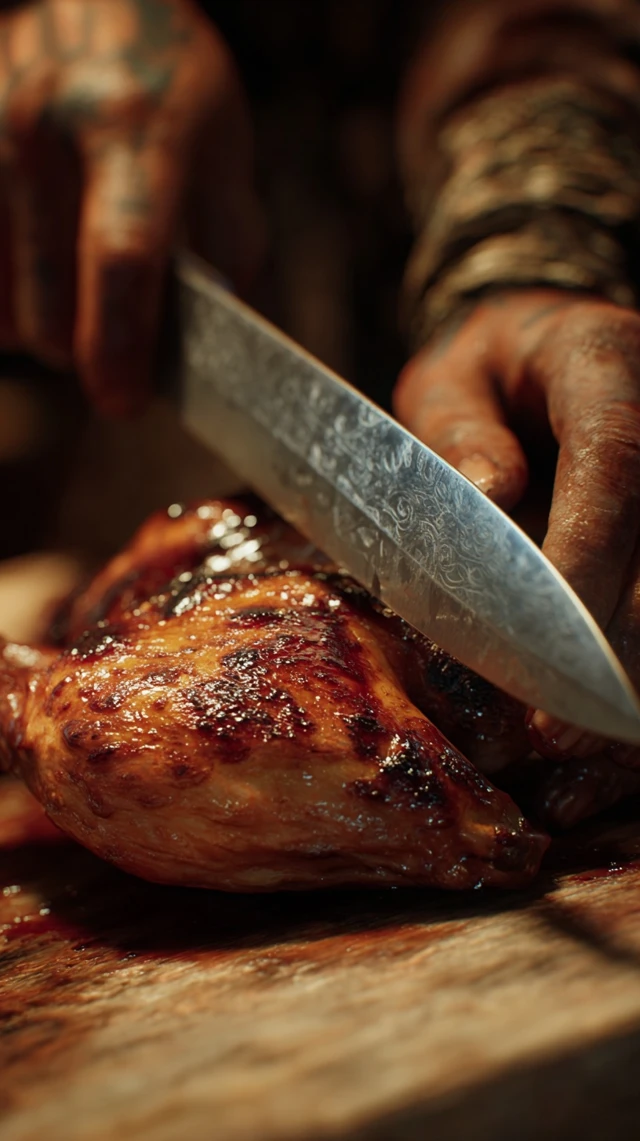 Roasted Chicken Slice Close Up Food Photography