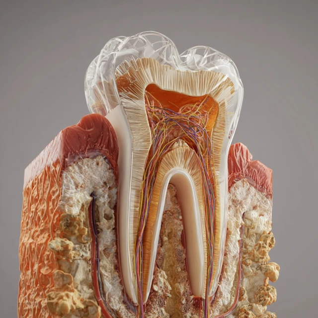 Realistic Self Growing Tooth Medical Illustration