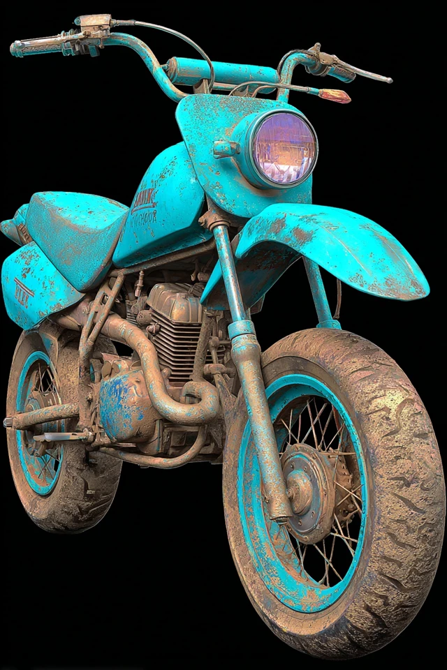 Cyberpunk Quad Bike Grunge Design