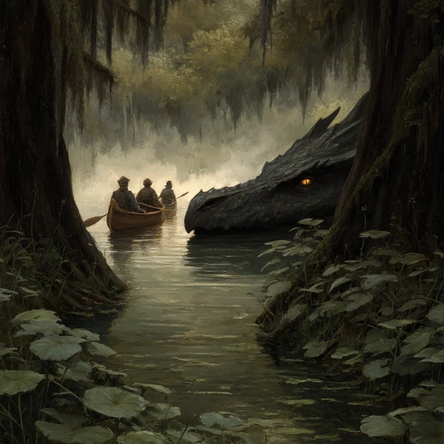 Sinister Dragon Watches Adventurers Dark Fantasy Art