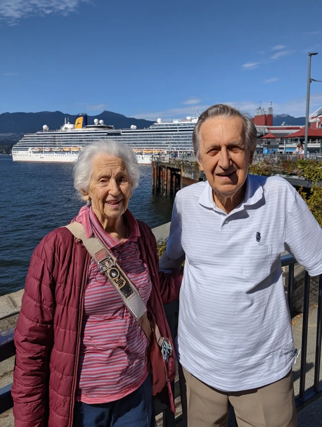 Grandmother and Grandfather Cruise Ship Photo