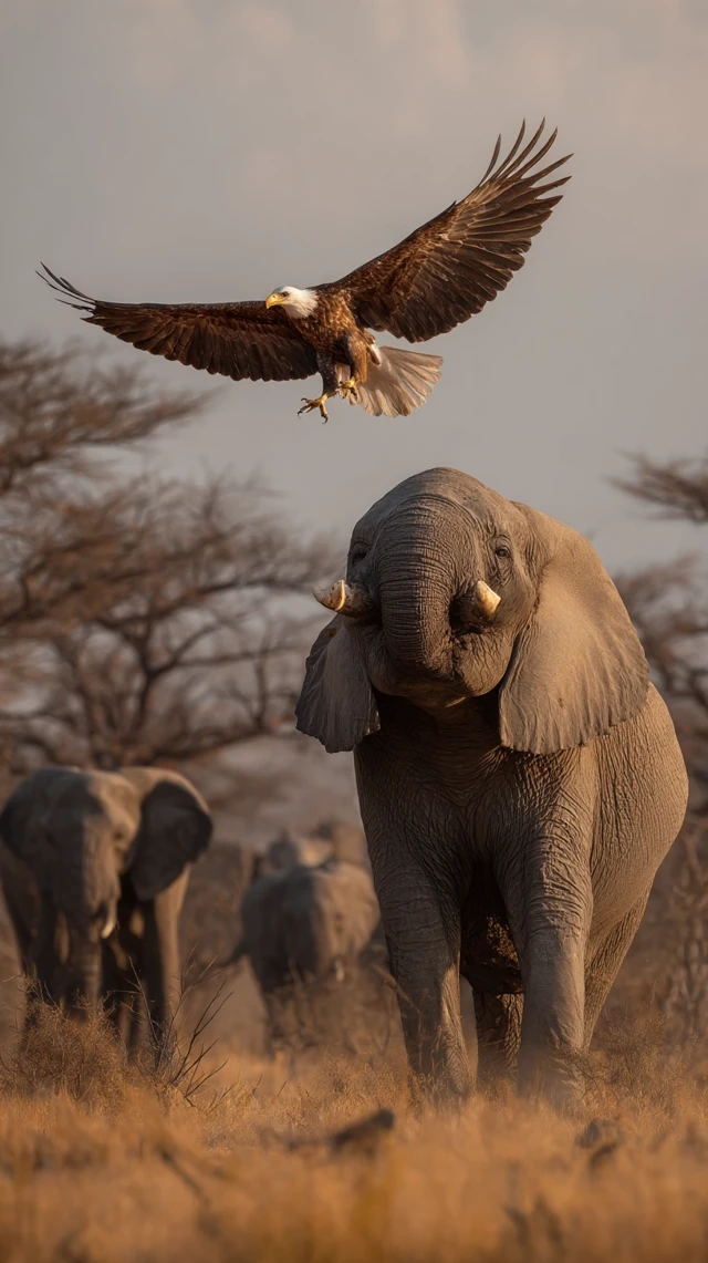 Eagle and Elephant Astonishing Visual Paradox
