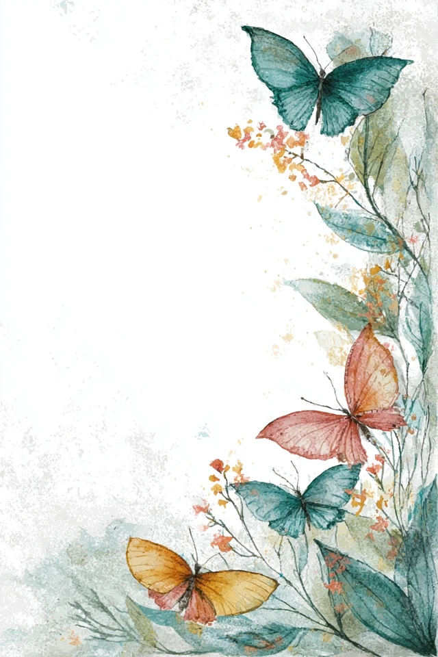 Watercolor Butterfly Journal Cover Design