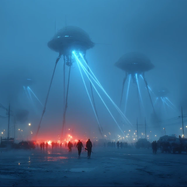 The War of the Worlds Martian Tripods Earth Battle