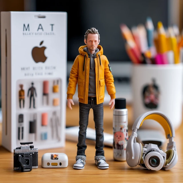 Matt Black Action Figure: Realistic Design with Accessories