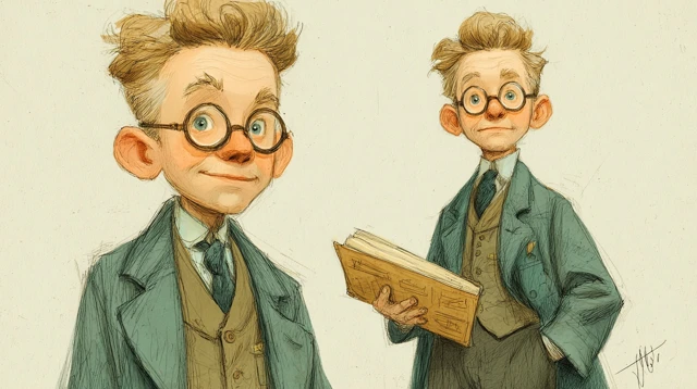 Early 20th Century Man Character Illustration