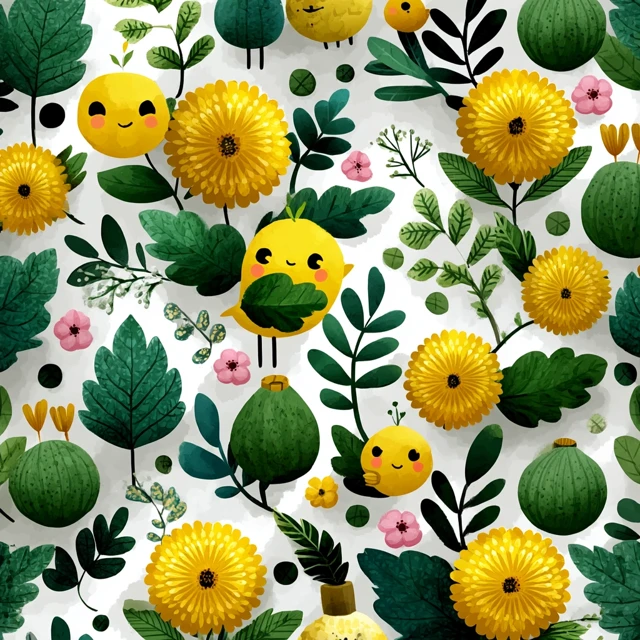Embroidered Cute Vegetable and Flower Patches