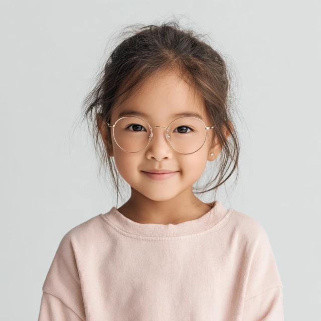 Smiling Chinese Girl in Glasses Commercial Photo