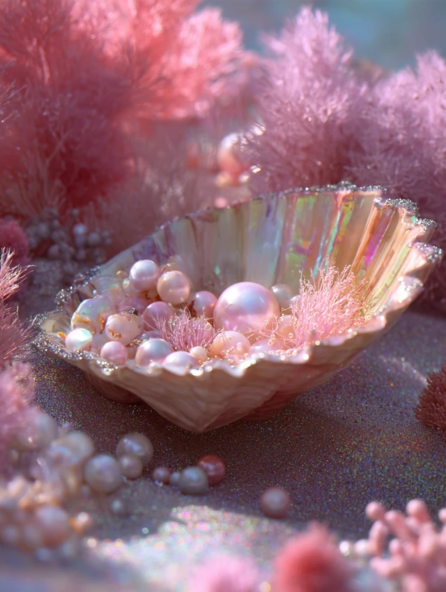 Underwater Fantasy Clam Shell Pearls